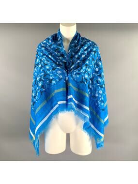 HAIDER ACKERMANN Blue White & Black Floral Scarves